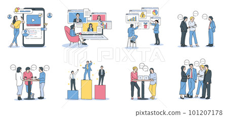 人物商務時尚插畫素材 人物商務時尚插畫素材 101207178