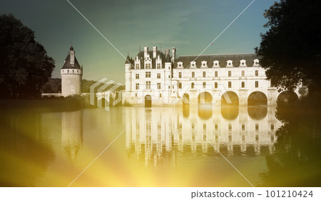 View of medieval castle Chateau de Chenonceau 101210424