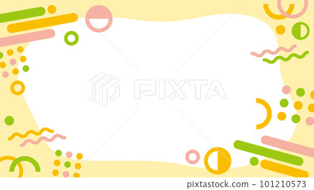 Horizontal geometric pattern yellow background 101210573