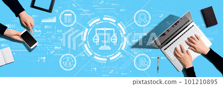 Legal advice service concept with people working together 101210895