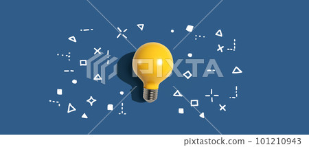 Idea light bulb with hand drawing sketch Idea light bulb with hand drawing sketch 101210943