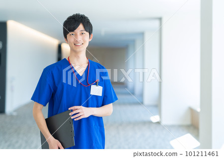 Hospital nurse male doctor nursing care medical photography cooperation "LINK FOREST" 101211461