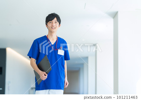 Hospital nurse male doctor nursing care medical photography cooperation "LINK FOREST" 101211463