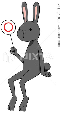 Black rabbit with 〇 101212147