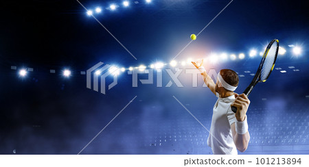 Professional tennis player . Mixed media Professional tennis player . Mixed media 101213894