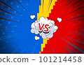 Blank comic versus fight background - illustration design 101214458