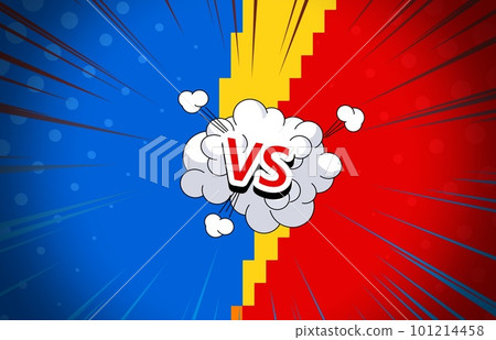 Blank comic versus fight background - illustration design 101214458