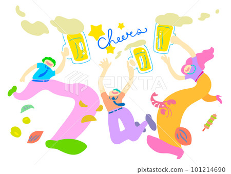 Cheers _ people _ vector material _ beer _ poster banner design _ template 101214690