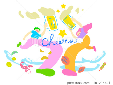 Cheers _ people _ vector material _ beer _ poster banner design _ template 101214691