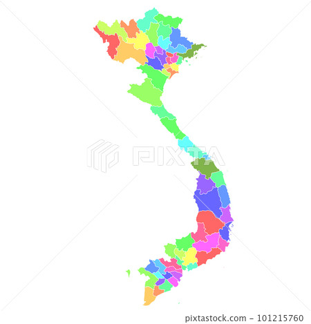 越南地圖彩色圖標 101215760