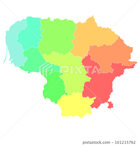 立陶宛地圖彩色圖標 101215762