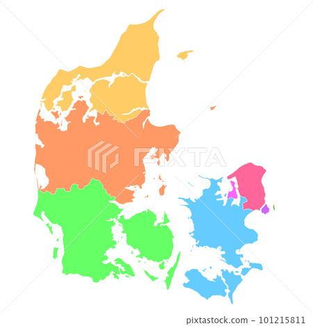 Denmark map colorful icon - Stock Illustration [101215811] - PIXTA