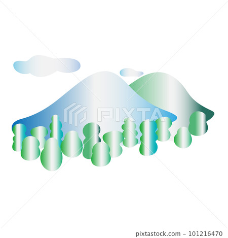 山地和森林梯度矢量圖 山地和森林梯度矢量圖 101216470