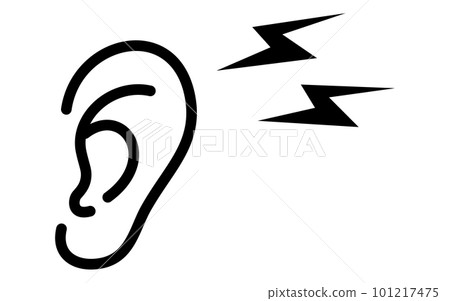 噪音刺激耳朵的圖像圖標 噪音刺激耳朵的圖像圖標 101217475