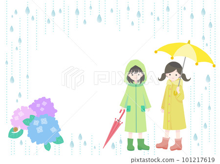 Rainy day and children's frame Rainy day and children's frame 101217619