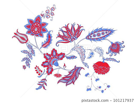 Traditional eastern classical luxury old fashioned floral ornament. 101217937