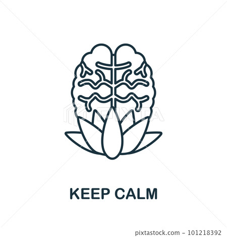 Keep Calm line icon. Simple element from yoga collection. Creative Keep Calm outline icon for web design, templates, infographics and more 101218392