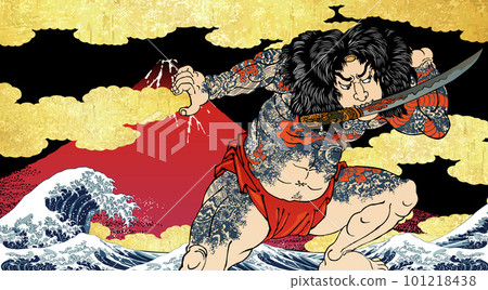 神奈川巨浪 & 清風 & 陽光明媚 & 人氣水滸英雄 108 英雄之一，浪凜白跳長順 101218438