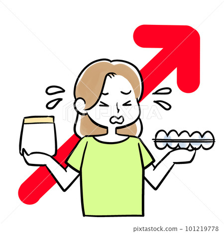 A woman who has trouble raising prices A woman who has trouble raising prices 101219778