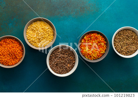 Multi-colored lentils 101219823