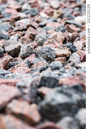 Red and gray small stones, abstract background Red and gray small stones, abstract background 101220126