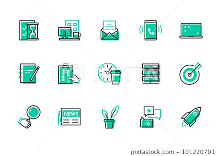 Office - modern line design style icons set 101220701