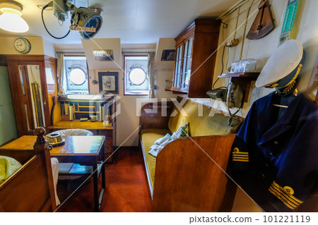 Inside the sailing ship Nippon Maru anchored at Minato Mirai, Yokohama City, Kanagawa Prefecture 101221119