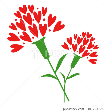 simple red carnation illustration simple red carnation illustration 101221178