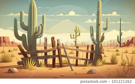 wooden ranch fence wild west landscape ai generated wooden ranch fence wild west landscape ai generated 101221262