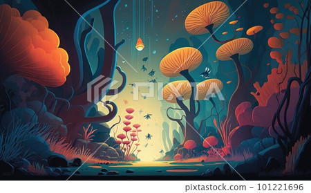 alien planet surface futuristic ai generated 101221696