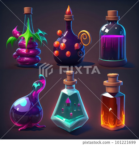 mana potion bottle video game ai generated mana potion bottle video game ai generated 101221699