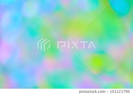 Blurred pastel neon purple, green holographic bokeh background texture 101221700