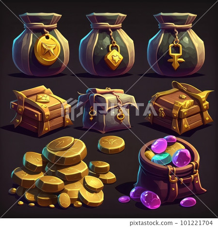 coin game treasure bag ai generated coin game treasure bag ai generated 101221704