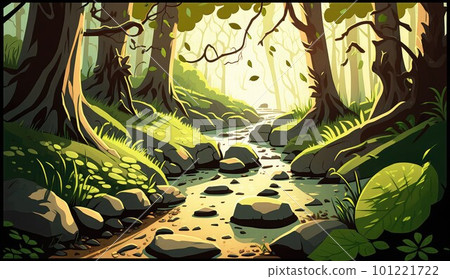 forest landscape ai generated 101221722