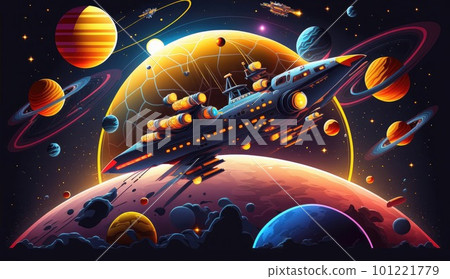 space background planet ai generated 101221779