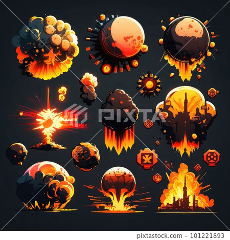 comic game bomb explosion ai generated 101221893