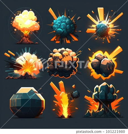 fire game bomb explosion ai generated 101221980