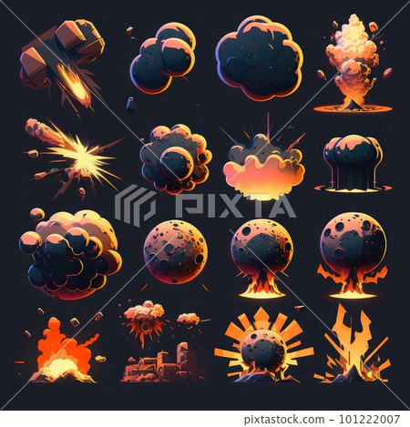 smoke game bomb explosion ai generated 101222007