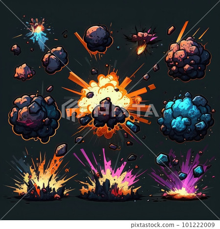 icon game bomb explosion ai generated 101222009