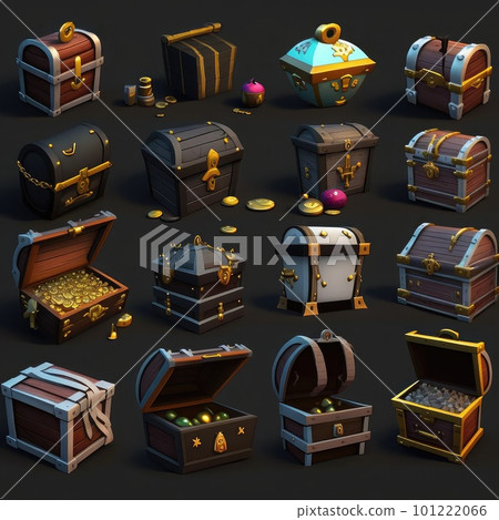 Full Game Treasure Chest Ai Generated - Stock Illustration [101222066 ...