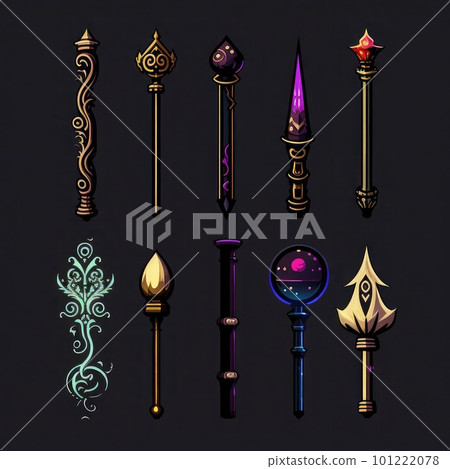 equipment game magic walk stick ai generated 101222078