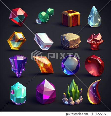 magic game crystal gem ai generated 101222079