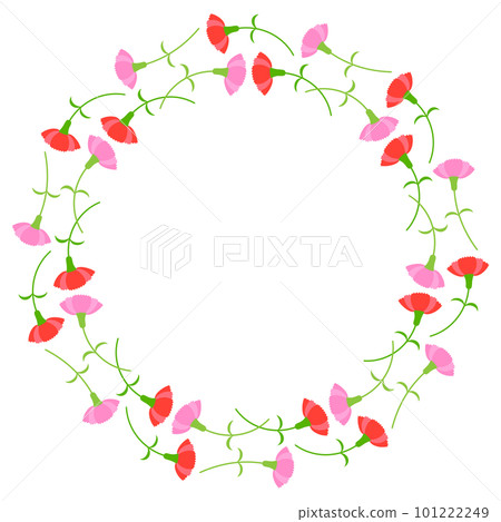 carnation wreath frame 101222249