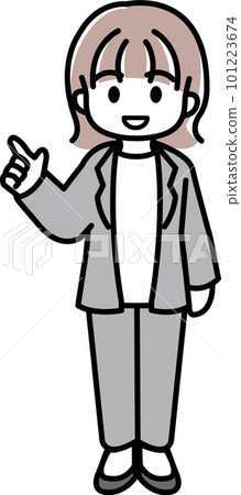 Illustration 2 that a female office worker explains Illustration 2 that a female office worker explains 101223674