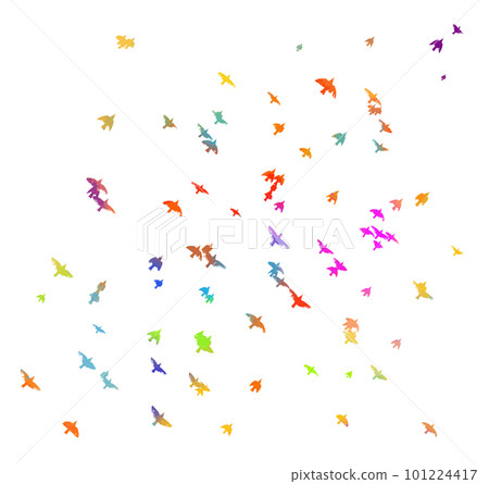Abstract colored flying birds. Mixed media. Vector illustration Abstract colored flying birds. Mixed media. Vector illustration 101224417