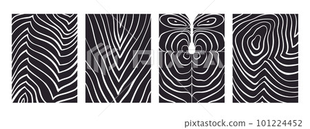 Salmon fillet texture. Trout fish pieces, sashimi slices and salmon steak meat texture flat vector background illustration set 101224452