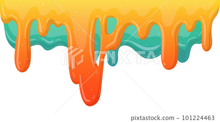 Sticky slime splash. Cartoon dripping slime border, liquid mucus flat vector background illustration Sticky slime splash. Cartoon dripping slime border, liquid mucus flat vector background illustration 101224463