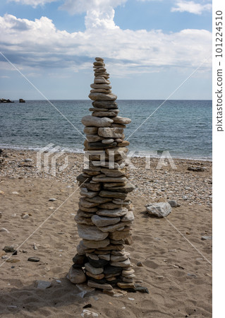 Pebbles tower, Livadi beach, Greece 101224510