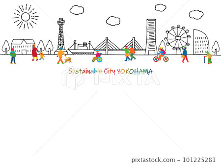 Sustainable City Yokohama and 17 SDGs Diverse People 101225281