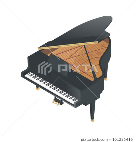 Grand piano isometric illustration 101225416